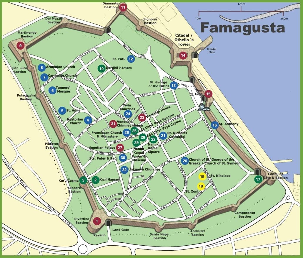 harta e famagusta Qipro e veriut