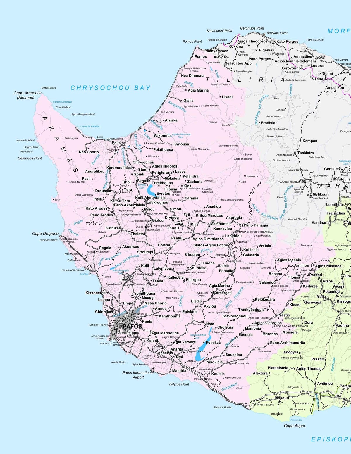 rrugë hartë e pafos të Qipros