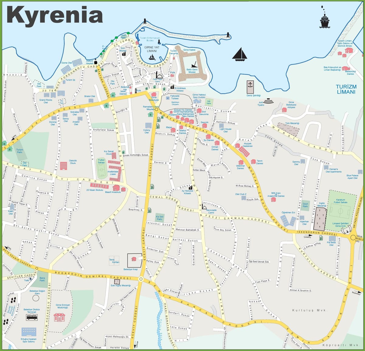harta e veriut të Qipros kyrenia