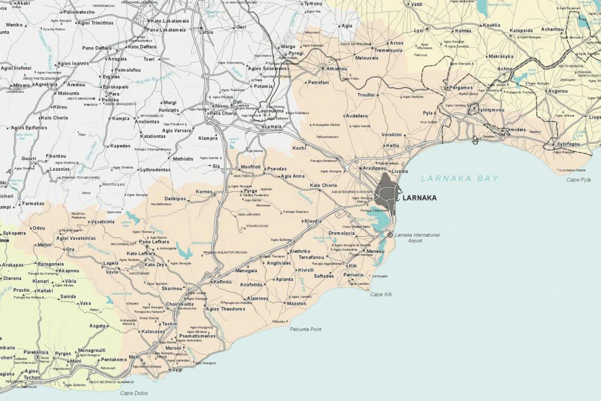 Harta e larnaca Qipro