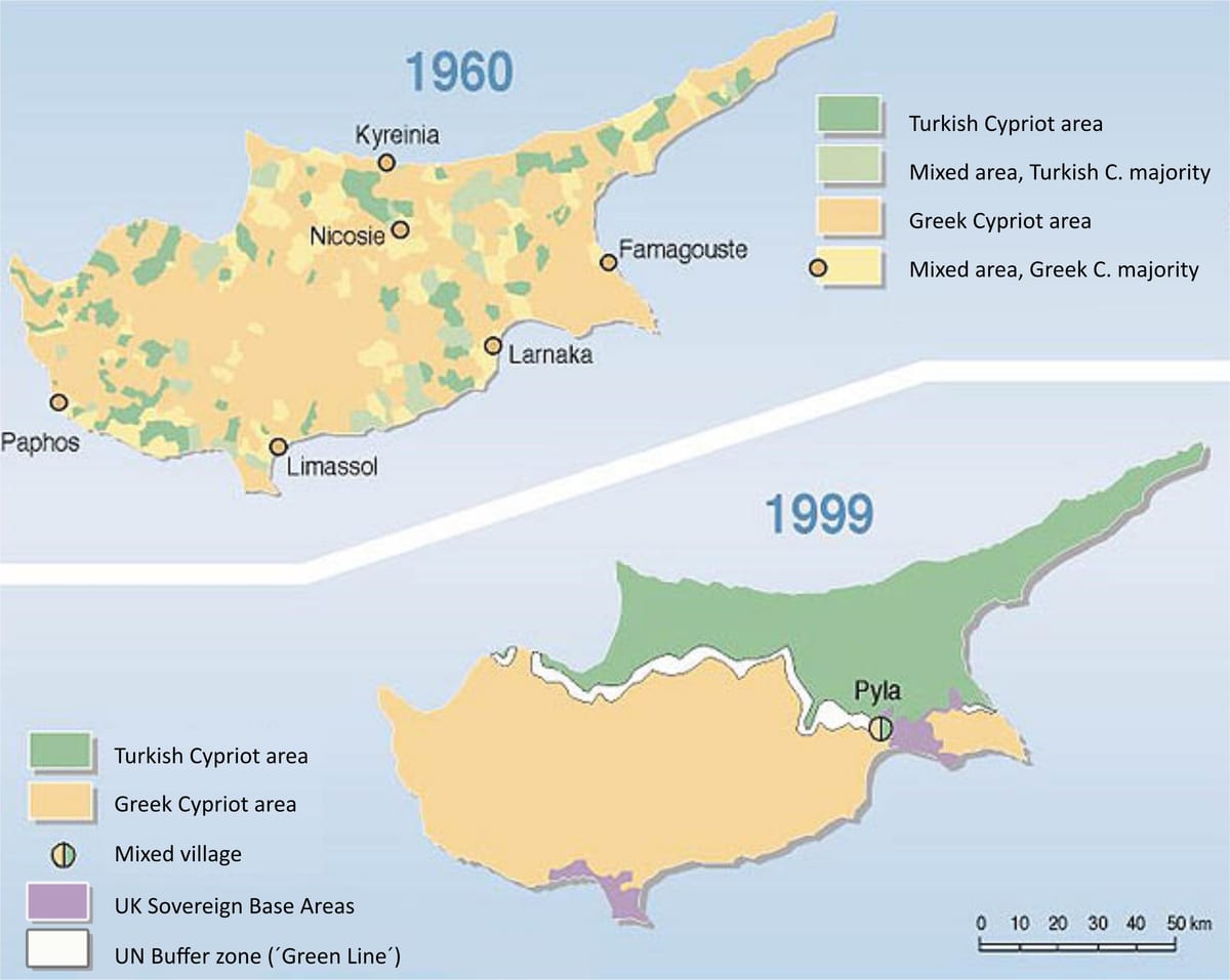 turk pjesë e Qipros hartë