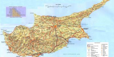 Harta e Qipros vendpushimet pushime