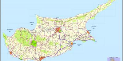 Harta e rrugës Qipro