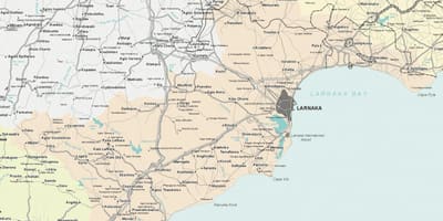Harta e larnaca Qipro