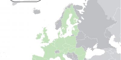 Hartën e evropës, duke treguar Qipro